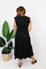 Midnight Flutter Midi Dress