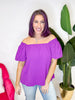 Belle Bloom Top in Magenta Purple - Reg/Curvy