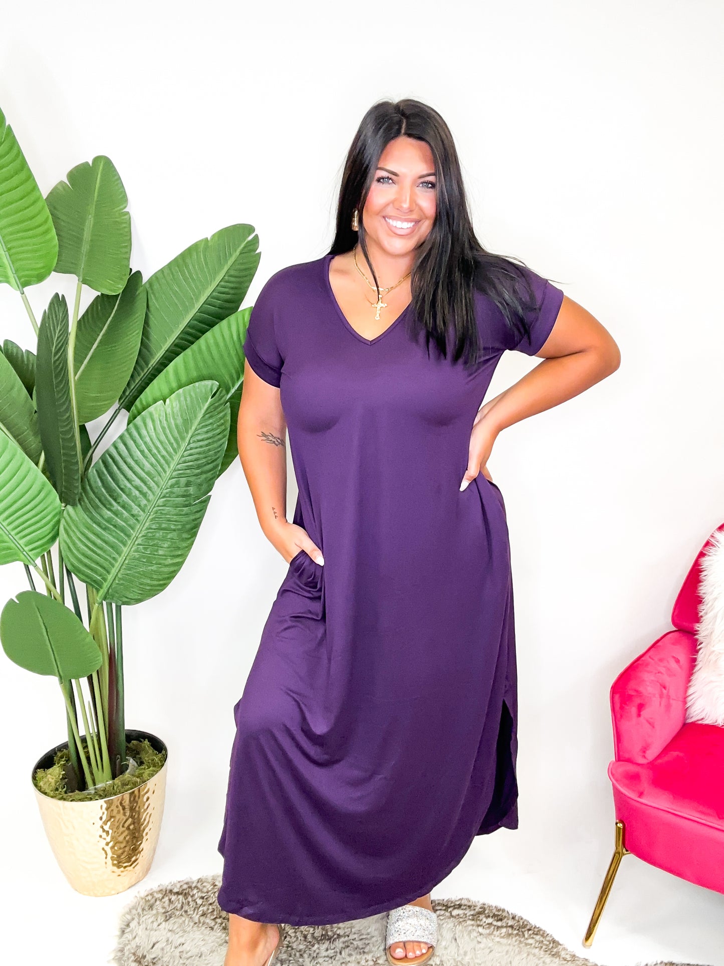 Plum Charm Maxi Dress - Reg/Curvy