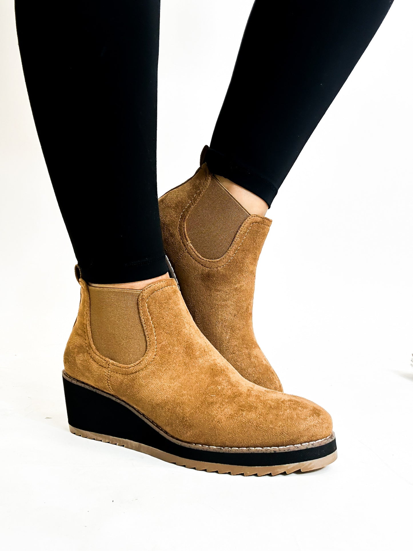 Bottines en simili-daim tabac Love You a Latte de Corky