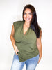 Wrap Star Top in Olive - Reg/Curvy