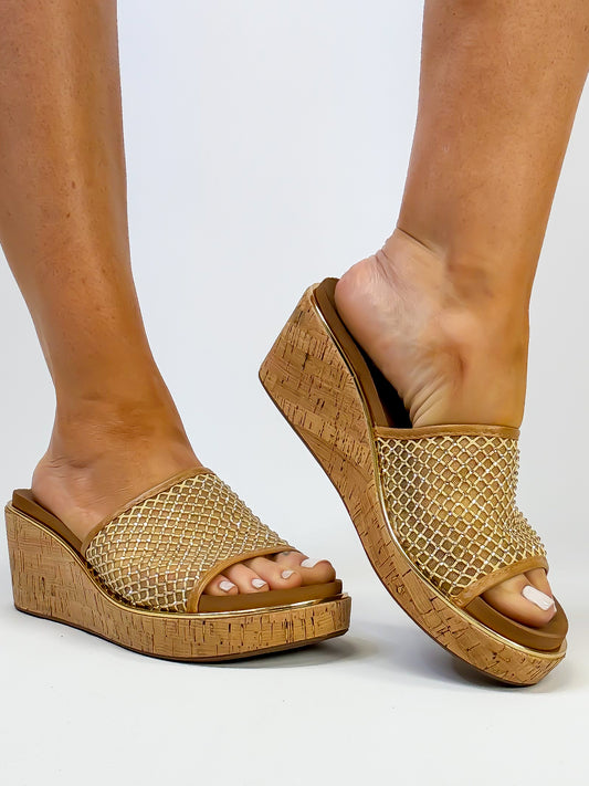 Corky's Caramel Let's Mesh Around Sandals
