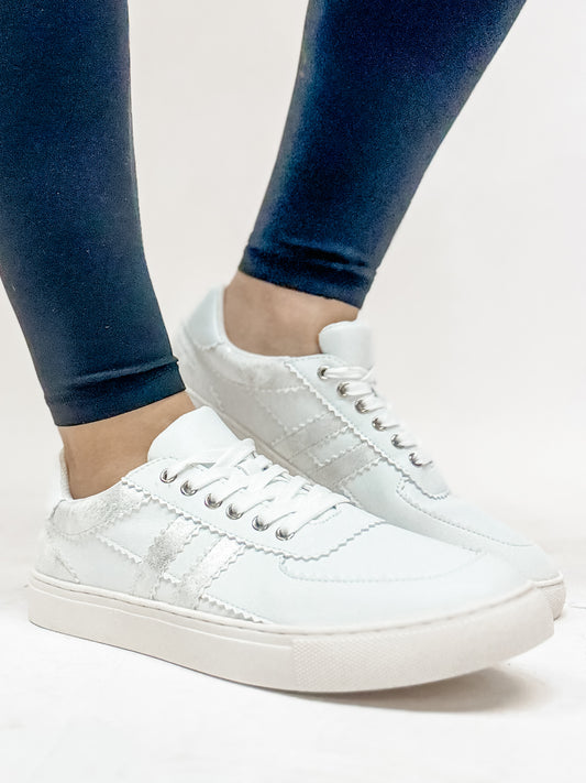 Corky's White Rizz Sneakers