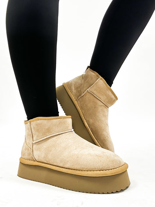 Corky's Camel Faux Suede Room Service Boots