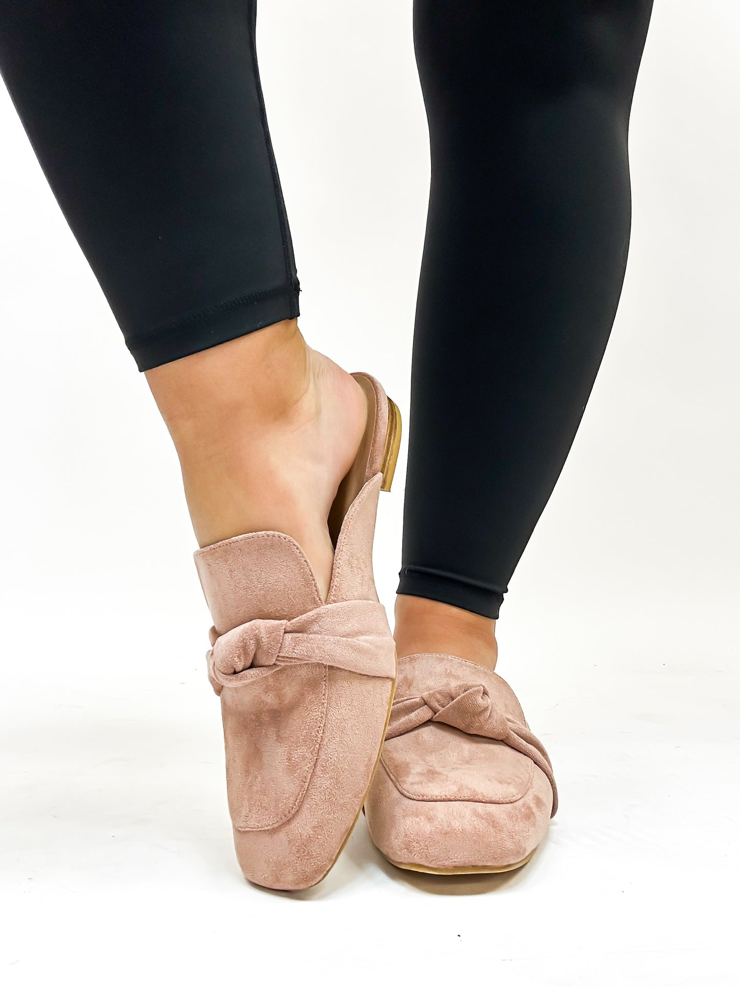 Corky's Blush Faux Suede Clingy Mules