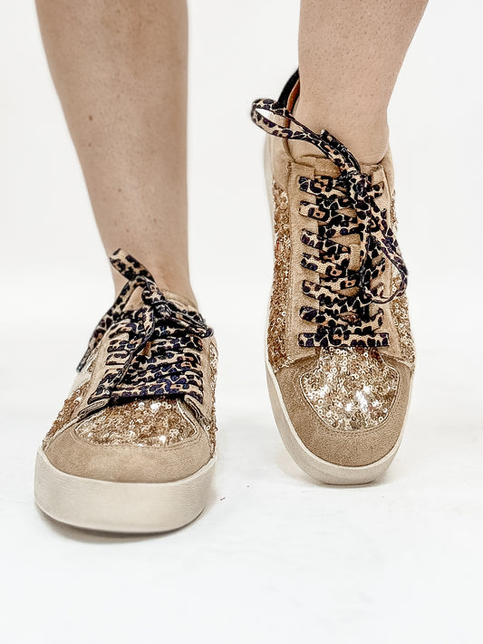 Corky's Gold Sequins Another Round Sneakers