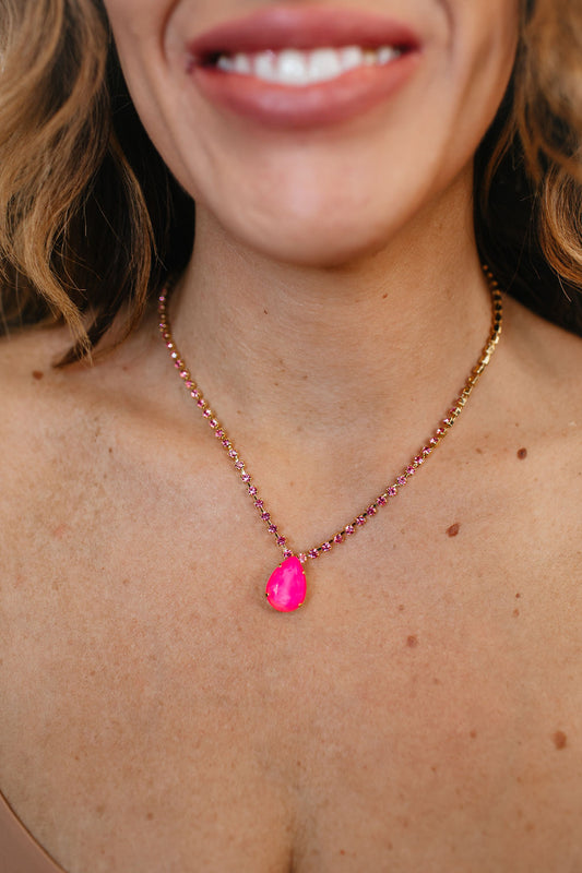 Tova Milli Necklace in Electric Pink - FINAL SALE