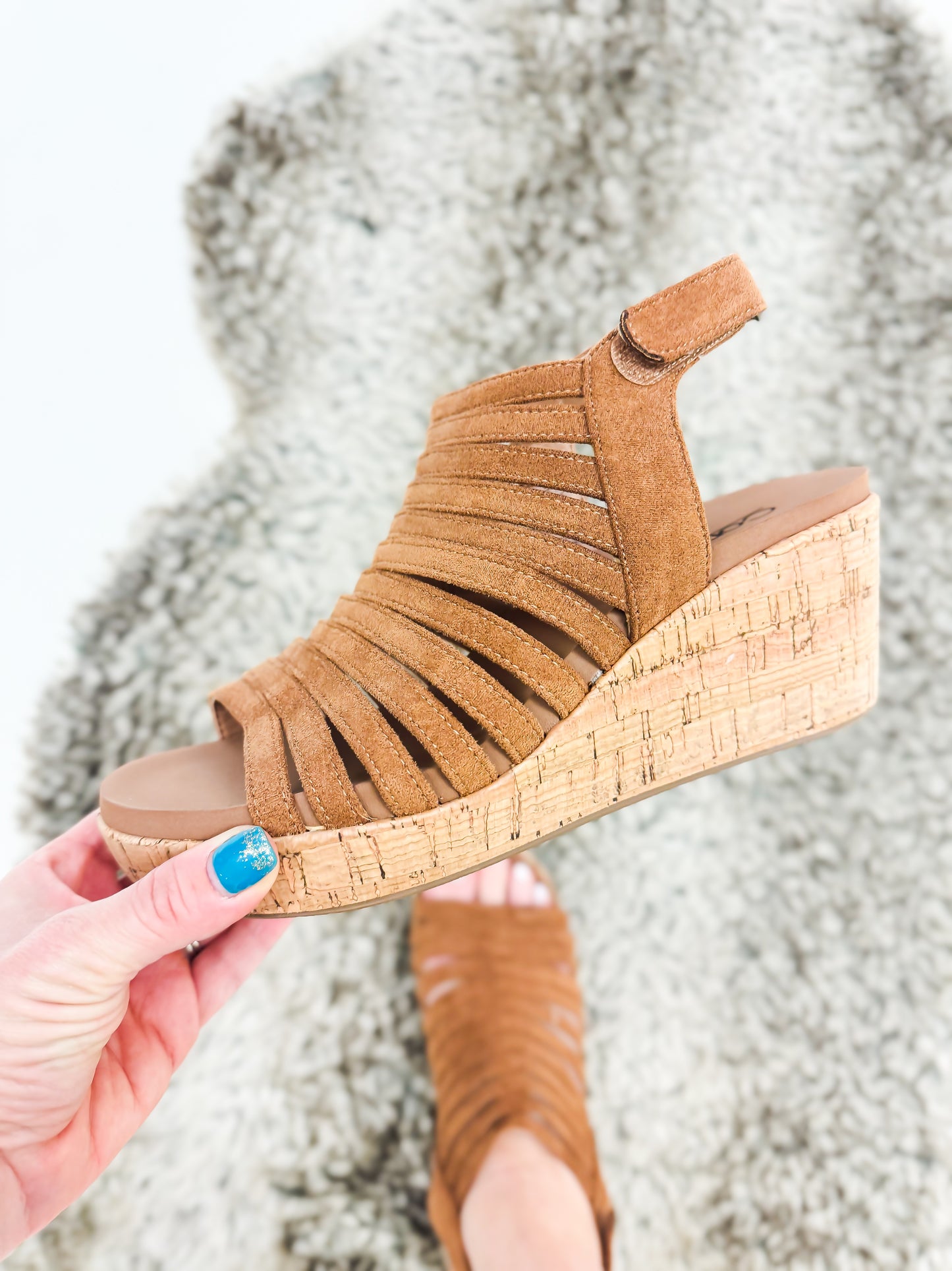 Corky's Tobacco Faux Suede Oopsie Daisey Sandals - FINAL SALE