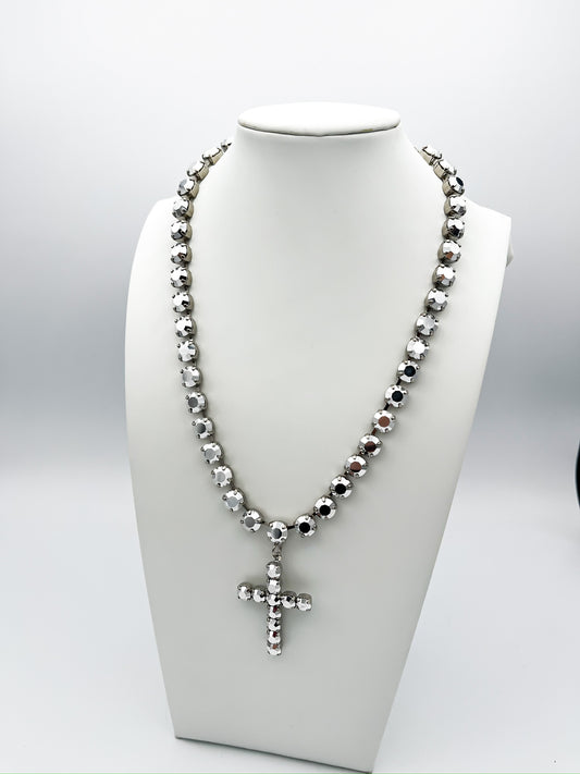 Preventa: collar Tova Mini Donatella en cromo - VENTA FINAL