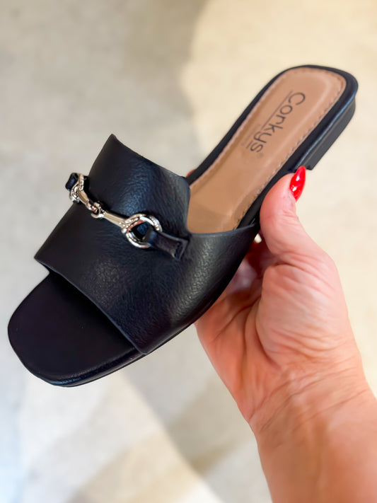 Corky's  Black Bit Of A Breeze Sandals