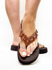Corky's Cognac No Running Flip Flops