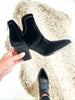 Bottes de spectacle en velours noir de Corky