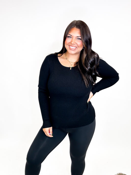 Jet Black Basic Top - Reg/Curvy