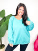 Criss Cross Comfort Sweatshirt in Evergreen