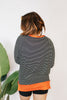 Cozy Trends Pullover In Stripe Orange - Reg & Curvy