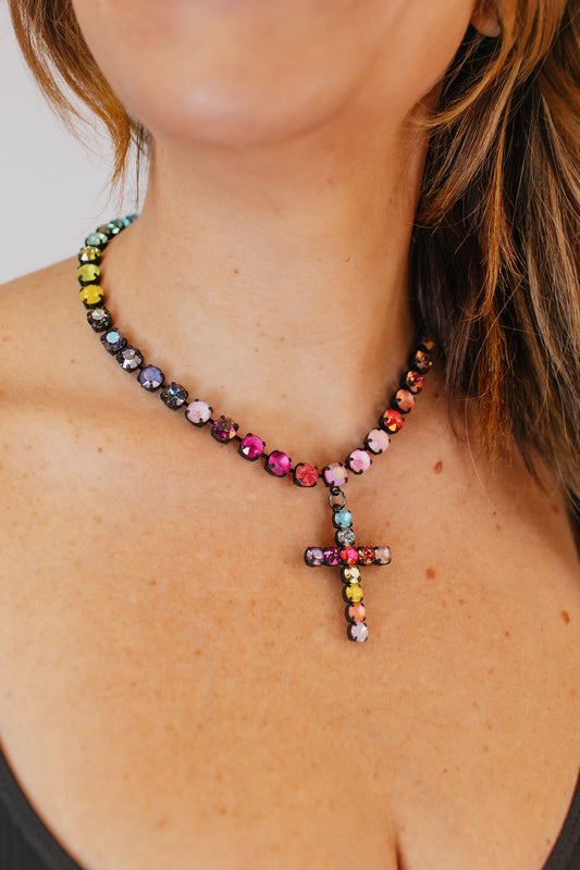 Tova Mini Donatella Necklace in Smutt Candy Crush