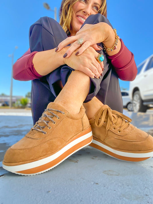 Corky's Tobacco Faux Suede Jay Walking Shoes
