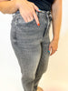 Judy Blue Sparkle Stone Grey Straight Leg Jeans Reg/Curvy