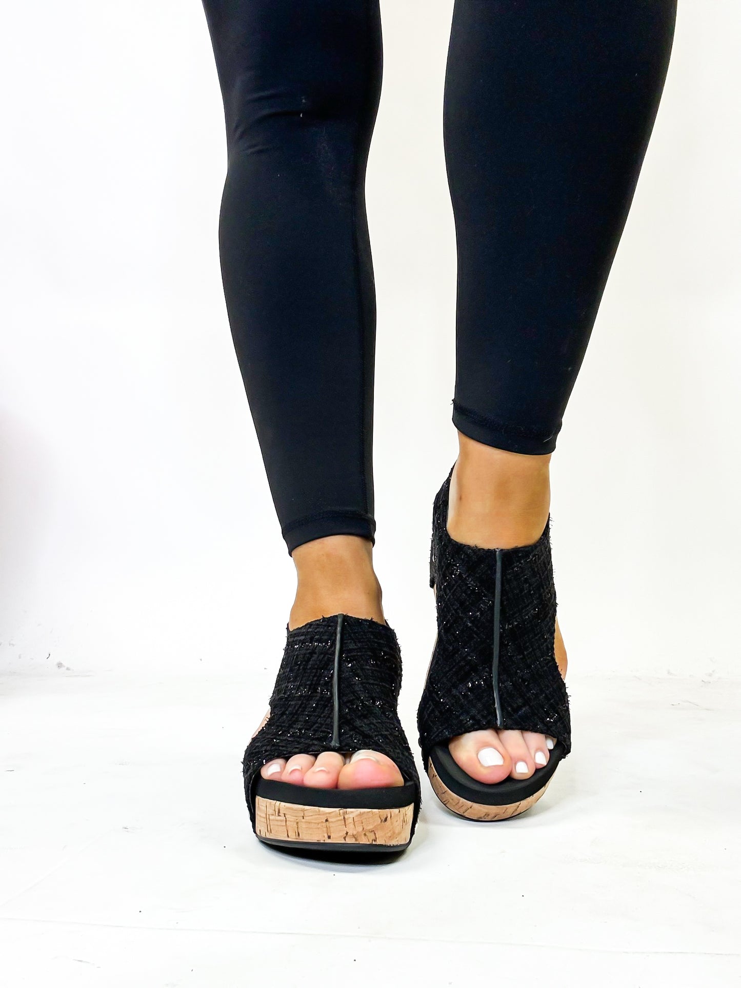 Black Friday Deal: Corky's Black Tweed Carley Sandals