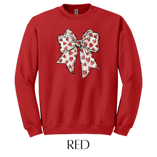 Heart Bow Graphic Pullover