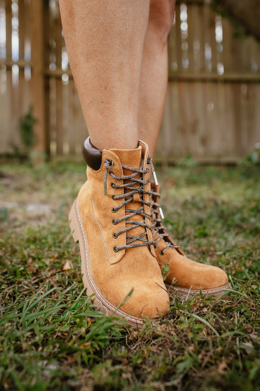 Corky's Chamois Put In The Work Boots with Sparkle Laces