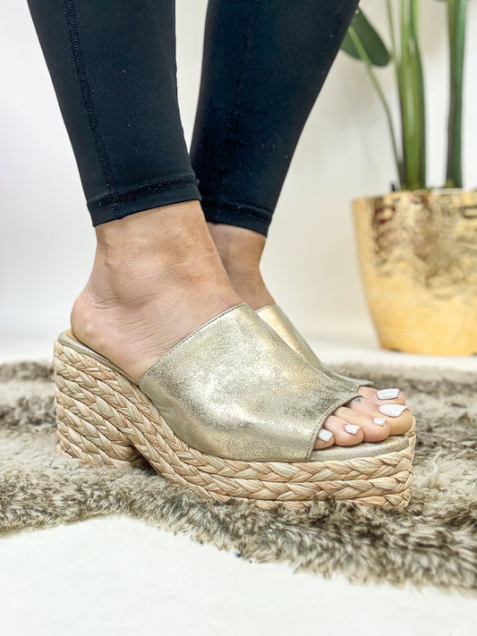 Corky's Gold Metallic Solstice Sandals