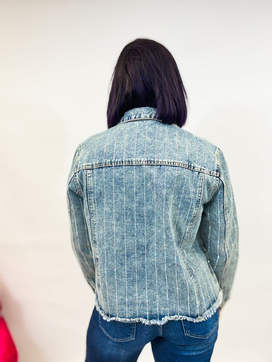 Veste en jean glam rock