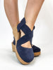 Corky's Navy Faux Suede Case Closed Shoes