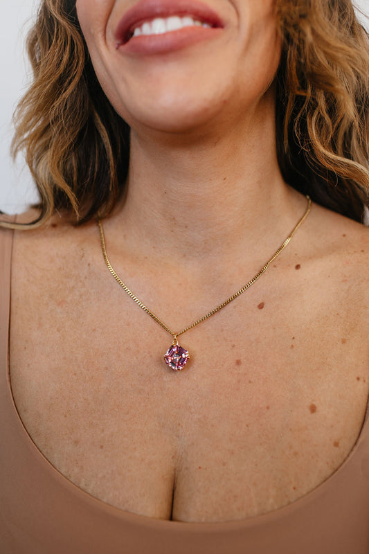 Tova Nikki Necklace in Light Rose Glimmer - FINAL SALE