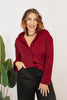 Classic Kathryn Button Up Top in Maroon - Reg & Curvy