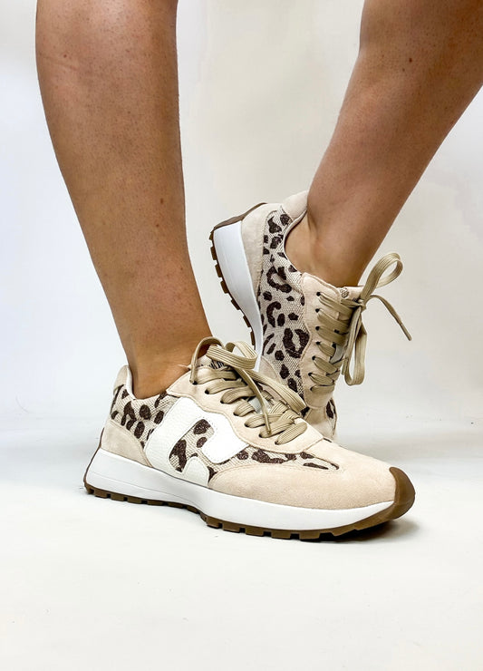 Corky's Tan Sparkle Leopard No Prob Sneakers