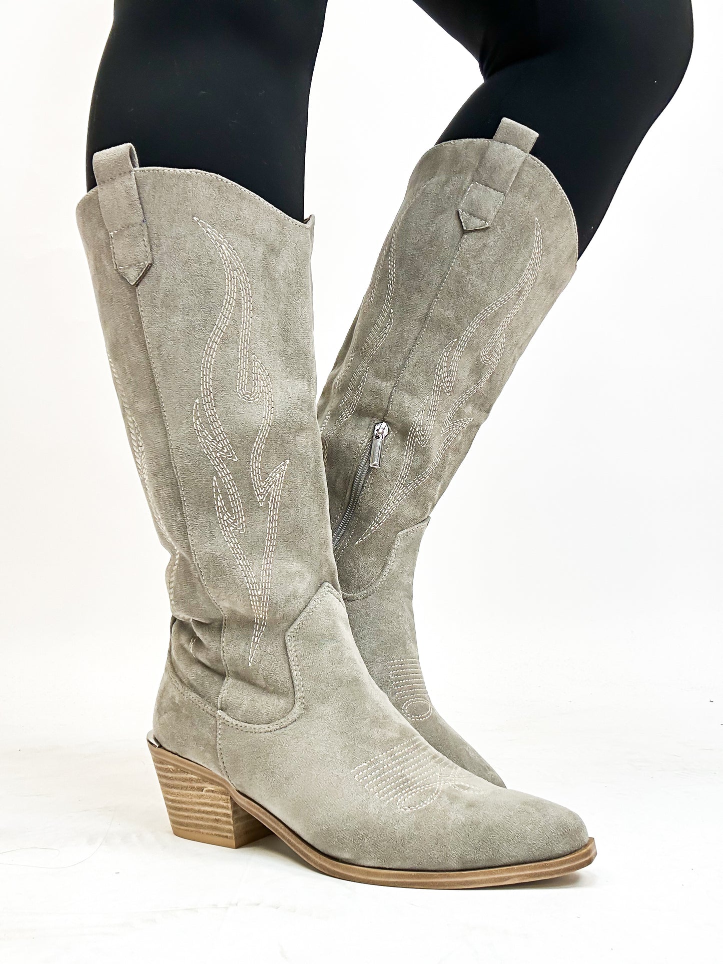 Corky's Light Grey Faux Suede Headliner Boots