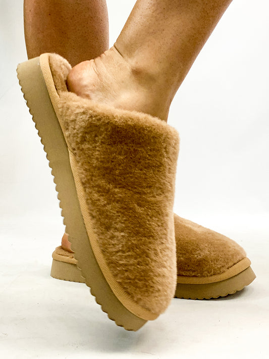 Corky's Tan Comfy Slippers