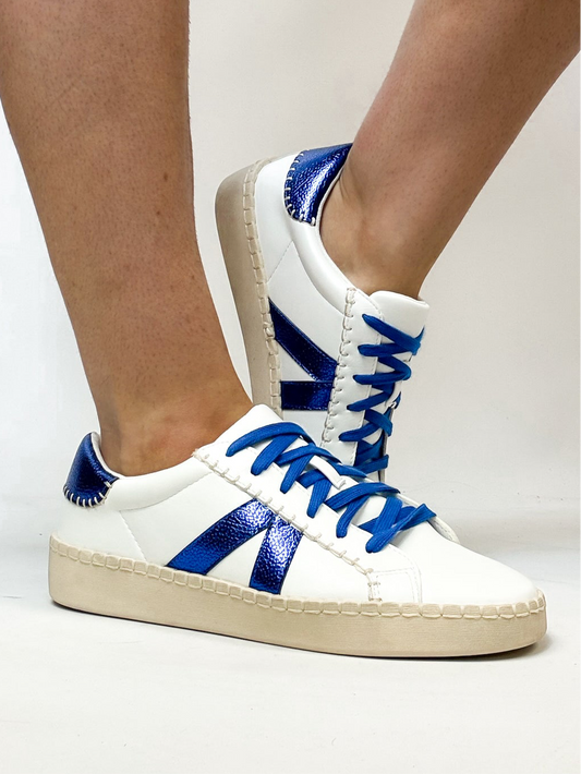 Corky's White Blue Friend Zone Sneakers