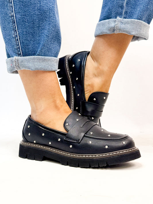 Corky's Black Stud Muffin Shoes