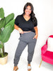 Peak Comfort Jogger Pants in Charcoal - Reg/Curvy