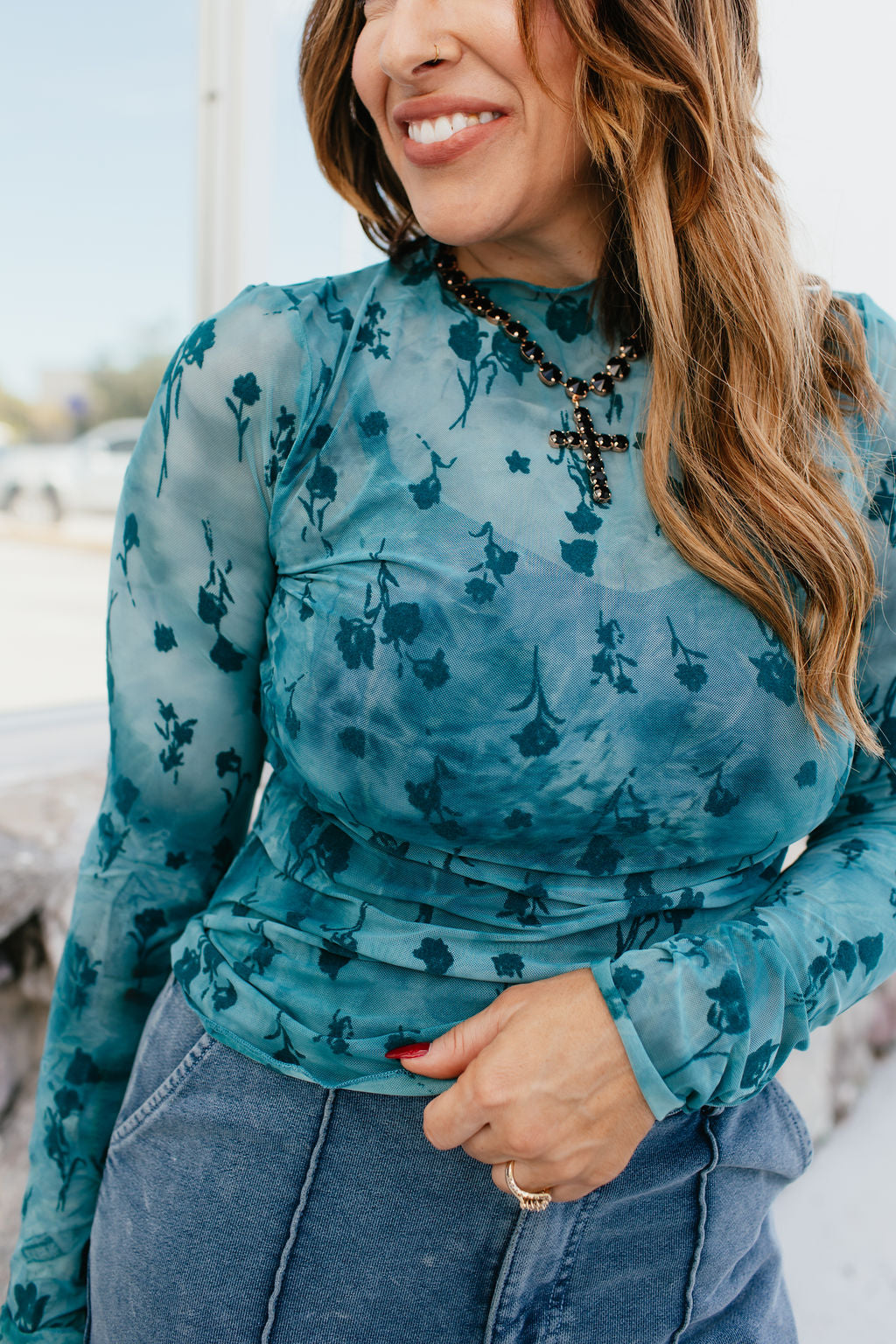 Teal Dream Mesh Top - Reg & Curvy