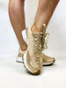 Corky's Gold Cracked Metallic No Prob Sneakers