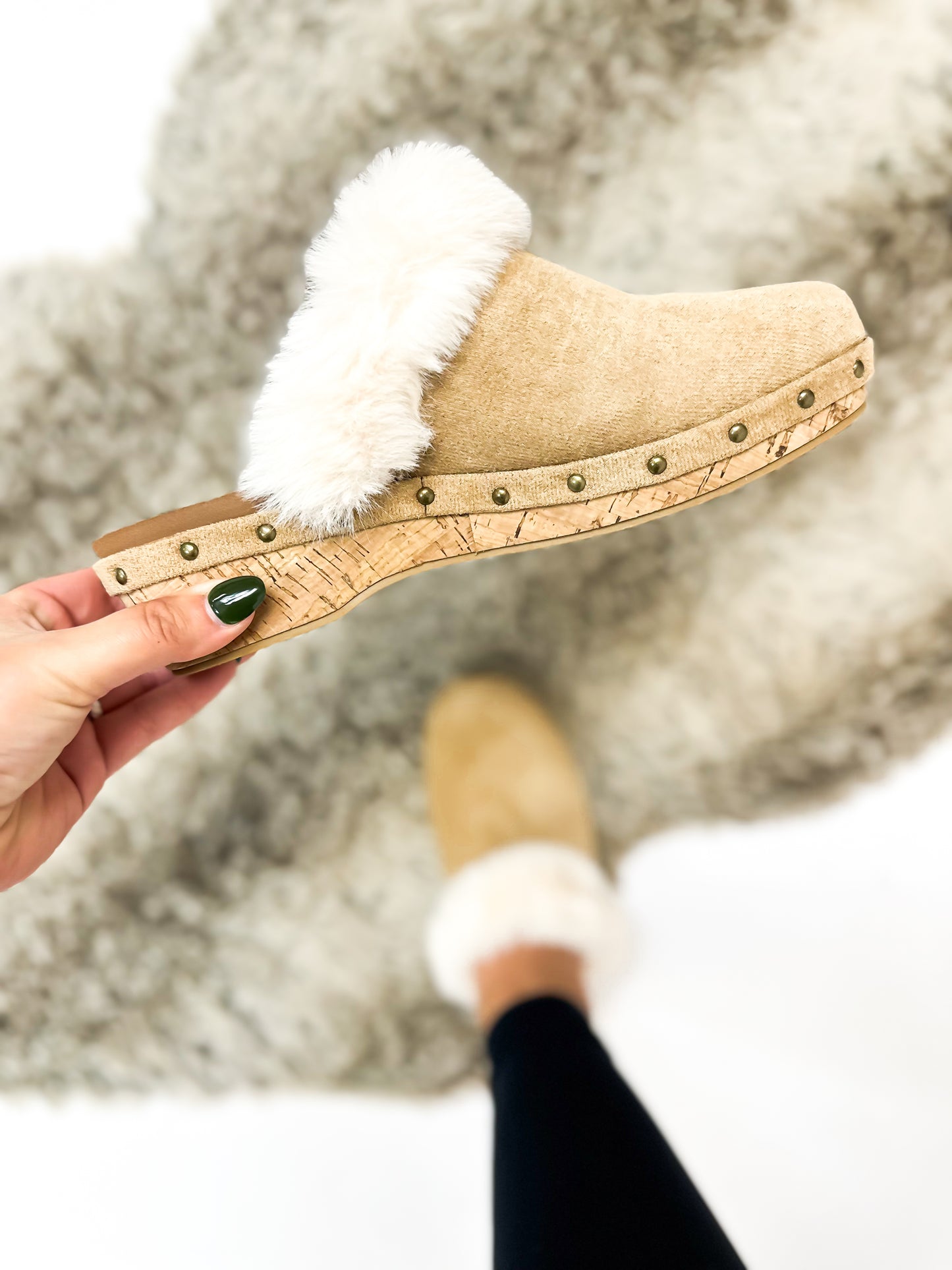 Corky's Camel Faux Suede Just Fur Fun Shoes