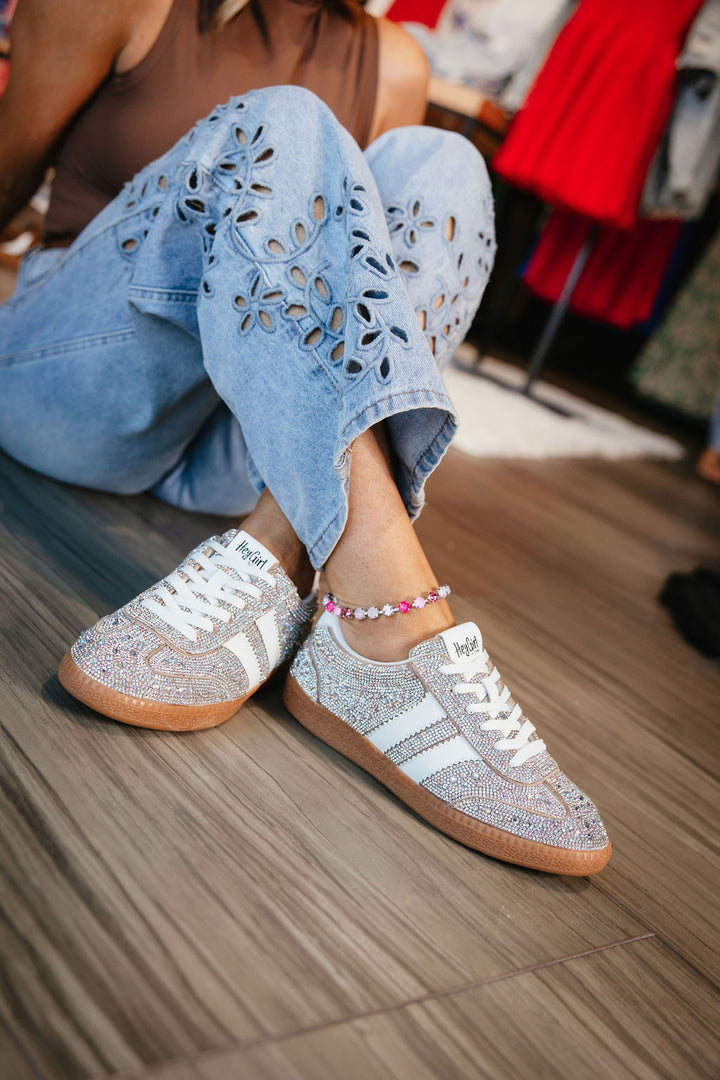 Corky's Rhinestone Heads Up Sneakers