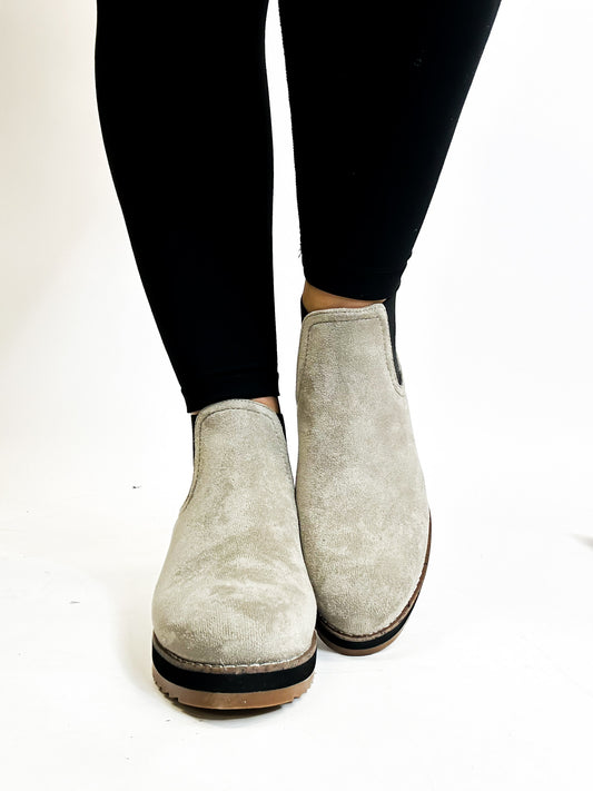 Corky's Grey Suede Love You a Latte Boots