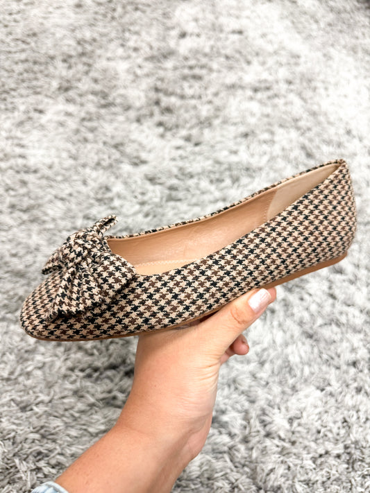 Corky's Black Tan Houndstooth Sugar Rush Flats