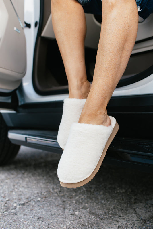 Corky's Cream Comfy Slippers