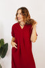 Café Stroll Maxi Dress In Burgundy