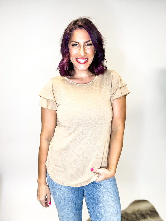 Hacci Top in Beige FINAL SALE