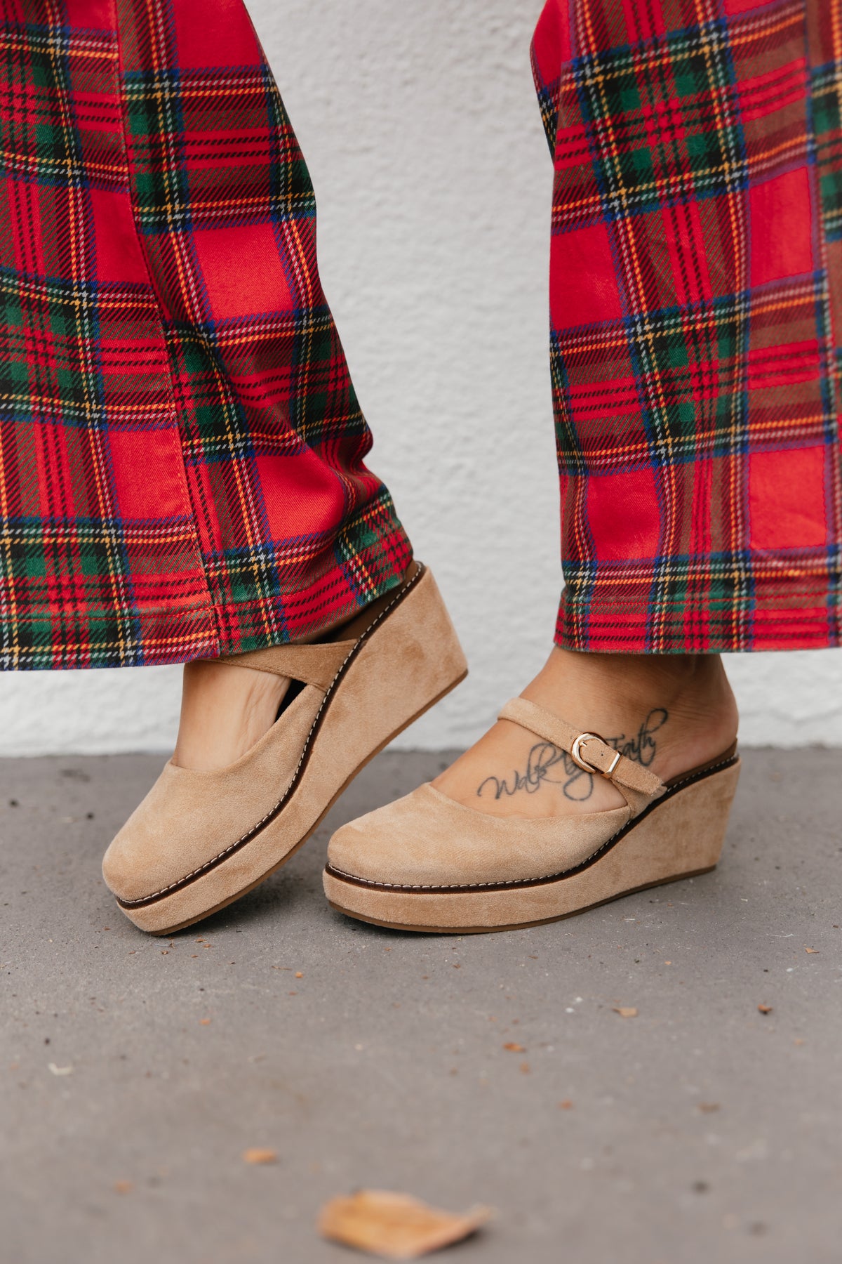 Corky's Camel Faux Suede Me Time Wedges