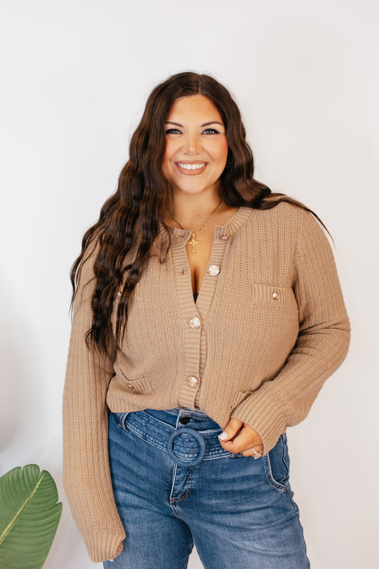 Luxe Button-Up Sweater Jacket