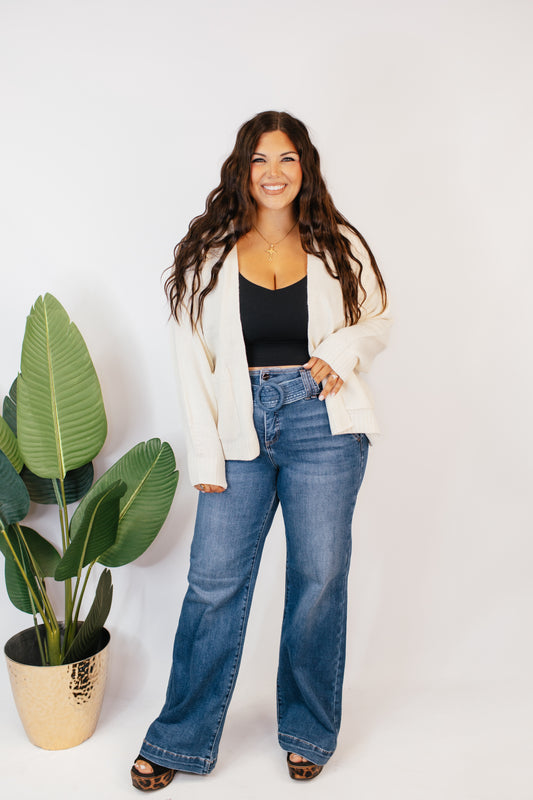 The Perfect Slouch Cardigan In Cream