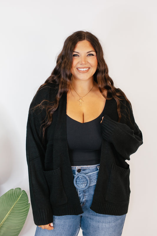The Perfect Slouch Cardigan In Black