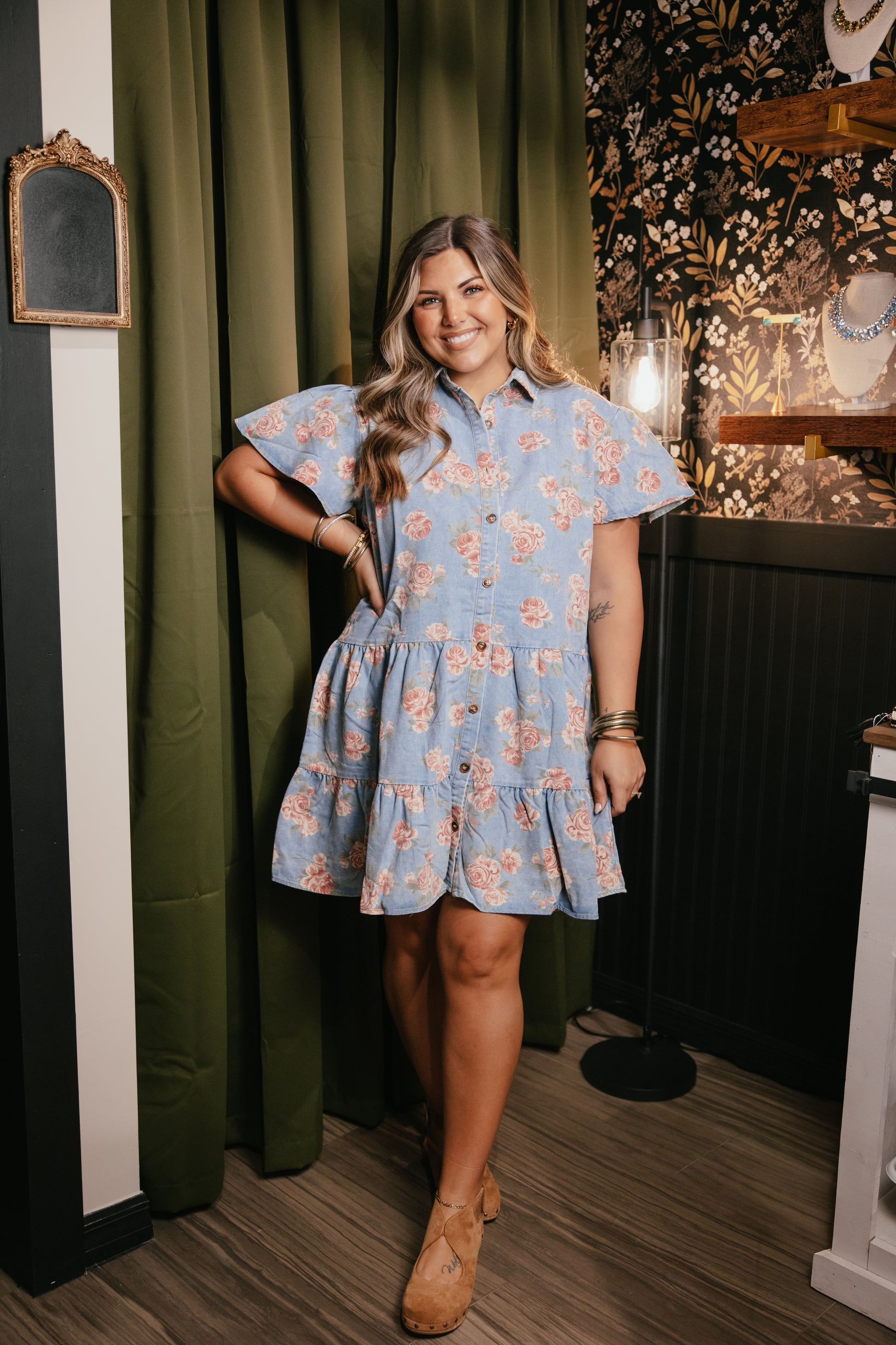 Bluebell Roses Dress - Reg & Curvy